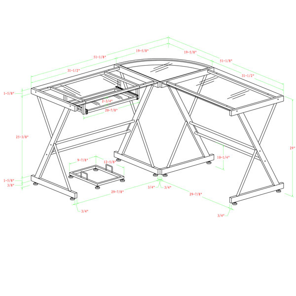 Inbox Zero Reversible LShape Desk & Reviews Wayfair